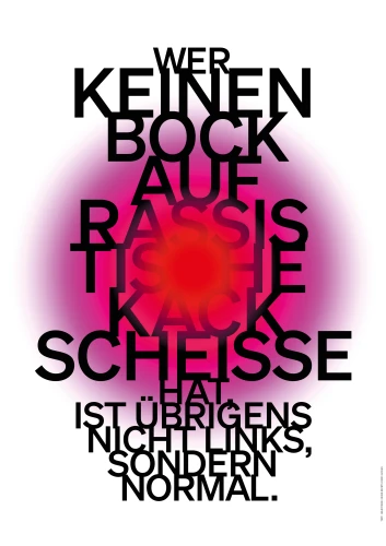 Plakat gegen Rechts von Studio SÜD