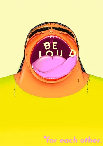 Plakat gegen Rechts von Sophie Kuhn Illustration