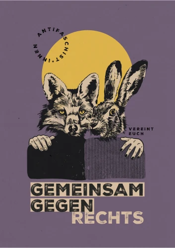 Plakat gegen Rechts von Susanne Igelmund