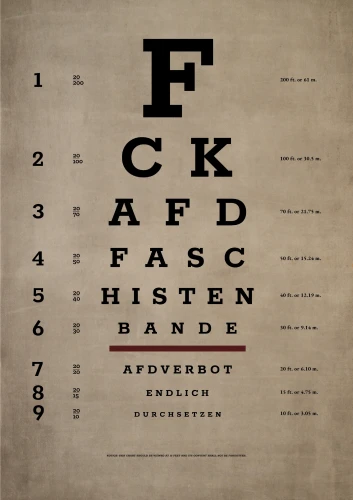 Plakat gegen Rechts von Thomas Nohl