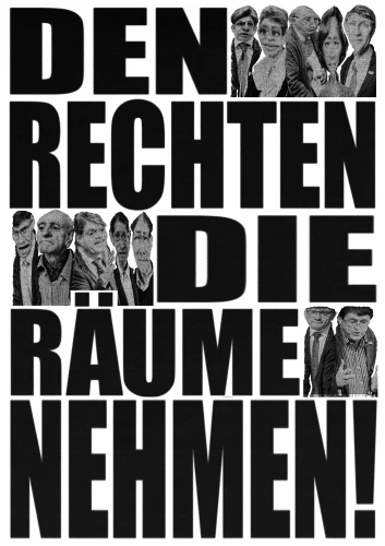 Plakat gegen Rechts von Till Kentemich