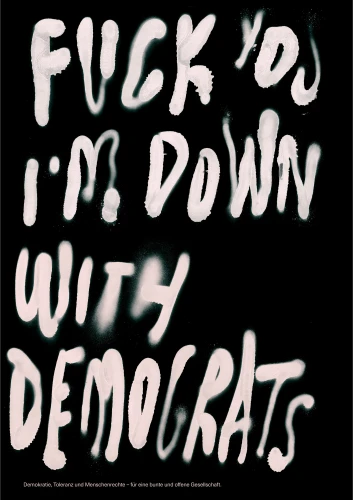 Plakat gegen Rechts von DuW family