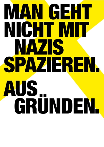Plakat gegen Rechts von Benjamin Brandt