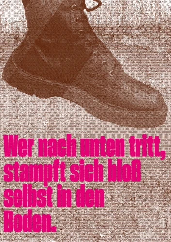 Plakat gegen Rechts von Vanessa Köwing