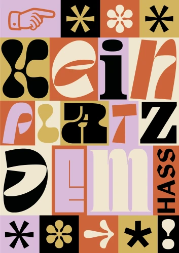 Plakat gegen Rechts von Anonym