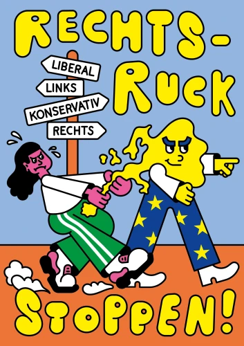 Plakat gegen Rechts von Verena Mack