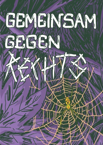 Plakat gegen Rechts von Wolfgang Wiler