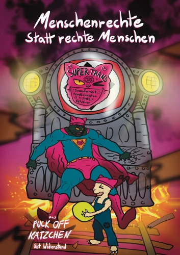 Plakat gegen Rechts von Black Cat, Yannick-Maria Reimers