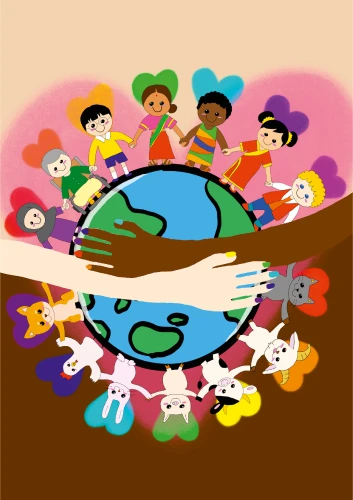 Plakat gegen Rechts von Yoshie Agata