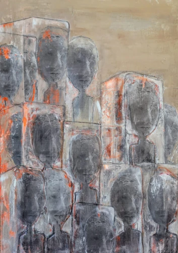 Plakat gegen Rechts von Christiane Mamok