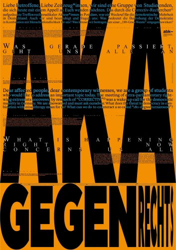 Plakat gegen Rechts von Dabin Kim