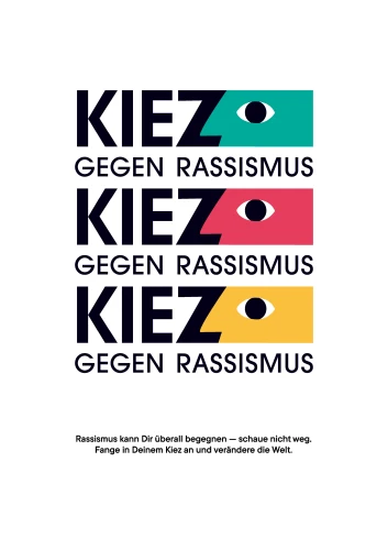 Plakat gegen Rechts von Dunja Berndorff