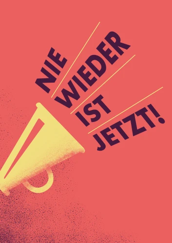 Plakat gegen Rechts von Pauline Leffhalm