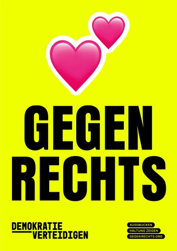 Plakat gegen Rechts von Tim Finke