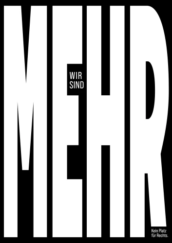 Plakat gegen Rechts von Caro Bergmann