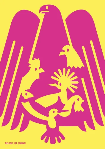 Plakat gegen Rechts von Claire Krack