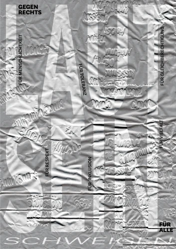 Plakat gegen Rechts von Clara de Haen, Carolin Lerner