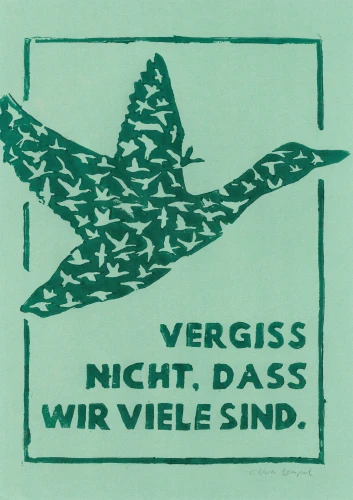 Plakat gegen Rechts von Clara Tempel
