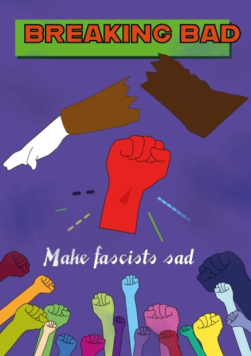 Plakat gegen Rechts von Dana Greiner, Andrei Yagoubov