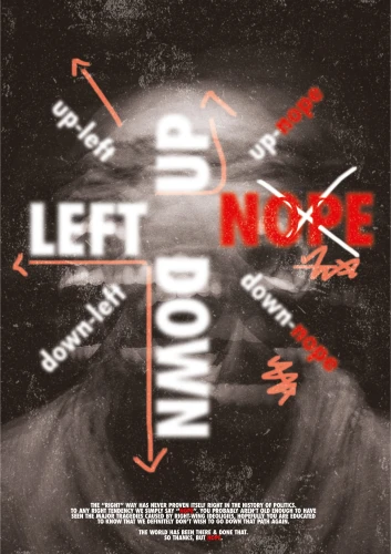 Plakat gegen Rechts von Amin Bahremand