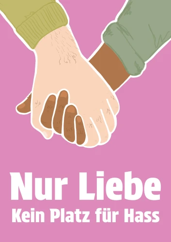 Plakat gegen Rechts von Elias Ott