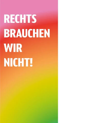 Plakat gegen Rechts von Emily Rihl