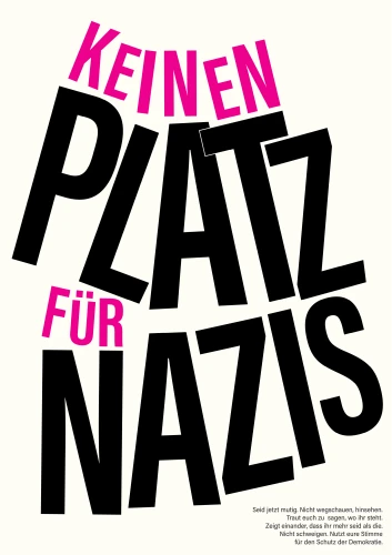 Plakat gegen Rechts von Ena Johanna Rathgeb