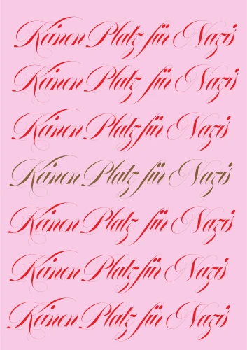 Plakat gegen Rechts von Ena Johanna Rathgeb