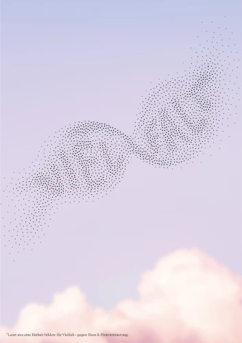 Plakat gegen Rechts von Eva Finkbeiner