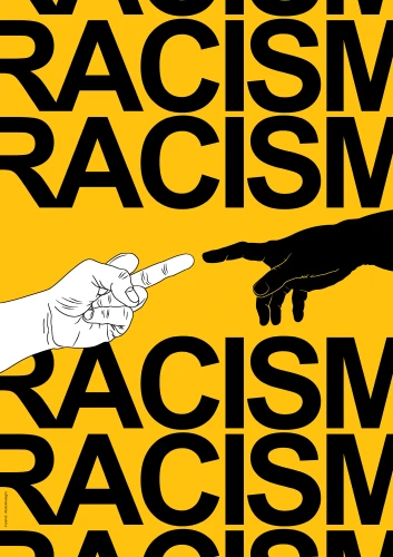 Plakat gegen Rechts von Farshid Abdolkhaleghi