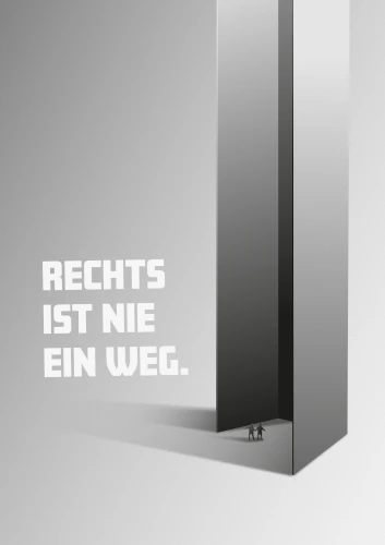 Plakat gegen Rechts von Gerri Buchegger